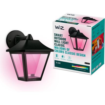 WiZ - LED RGBW Вуличний настінний світильник з регулюванням яскравості LED/9,5W/230V 2700-5000K IP44 Wi-Fi