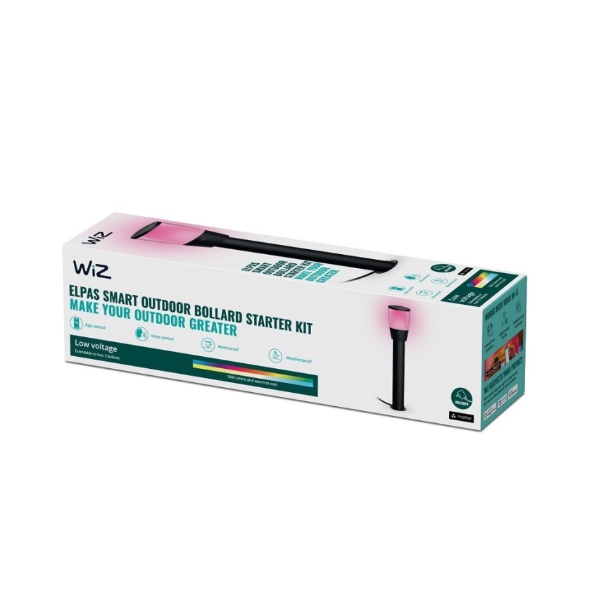 WiZ - LED RGBW з регулюванням яскравості вуличний лампа ELPAS LED/4,8W/12/230V 2700-5000K IP65 Wi-Fi
