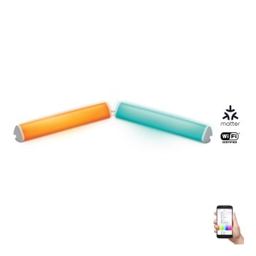 WiZ - НАБІР 2x LED RGBW Лампа з регулюванням яскравості BAR LED/5,5W/230V 2200-6500K Wi-Fi