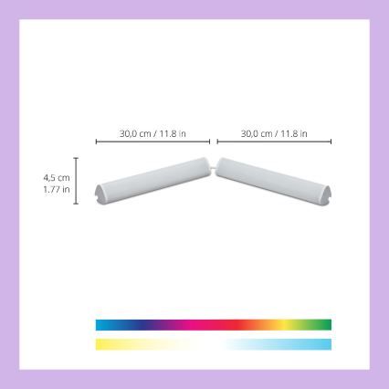 WiZ - НАБОР 2x Светодиодная RGBW-лампа с регулированием яркости BAR LED/5,5W/230V 2200-6500K Wi-Fi