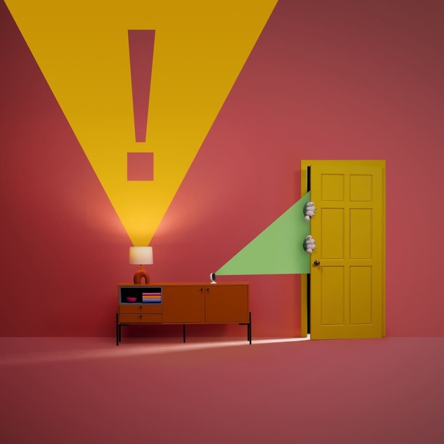 WiZ - Набор для наблюдения за домом: 1x камера + 3x Светодиодная RGB-лампочка A60 E27/8,5W/230V Wi-Fi