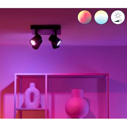 WiZ - RGBW Точковий LED світильник з регулюванням яскравості IMAGEO 4xGU10/4,9W/230V 2200-6500K Wi-Fi CRI 90 чорний
