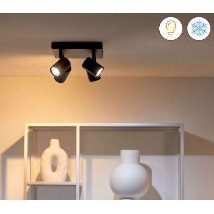 WiZ - RGBW Точковий LED світильник з регулюванням яскравості IMAGEO 4xGU10/4,9W/230V 2200-6500K Wi-Fi CRI 90 чорний