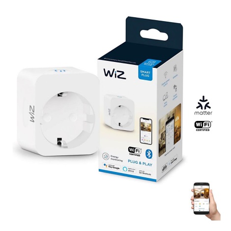 WiZ - Розумна розетка F 2300W + вимірювач потужності Wi-Fi