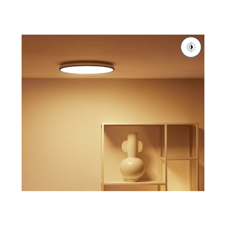 WiZ - Стельовий LED RGBW світильник з регулюванням яскравості RUNE LED/21W/230V 2700-6500K Wi-Fi чорний