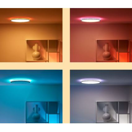 WiZ - Стельовий LED RGBW світильник з регулюванням яскравості RUNE LED/21W/230V 2700-6500K Wi-Fi чорний