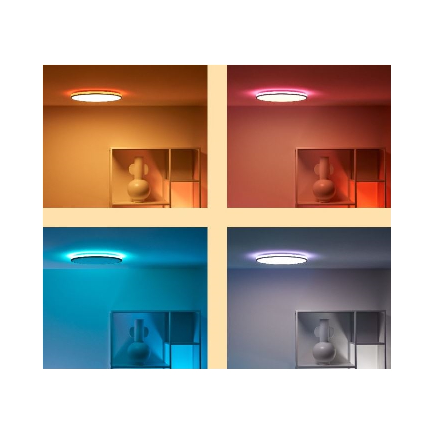 WiZ - Стельовий LED RGBW світильник з регулюванням яскравості RUNE LED/21W/230V 2700-6500K Wi-Fi чорний