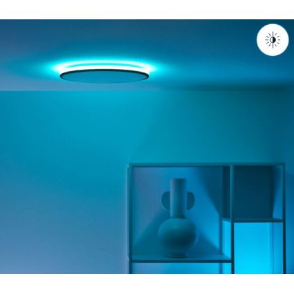 WiZ - Стельовий LED RGBW світильник з регулюванням яскравості RUNE LED/21W/230V 2700-6500K Wi-Fi чорний