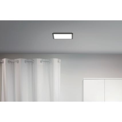WiZ - Стельовий світлодіодний світильник з регулюванням яскравості SUPERSLIM LED/12W/230V 2700-6500K Wi-Fi чорний