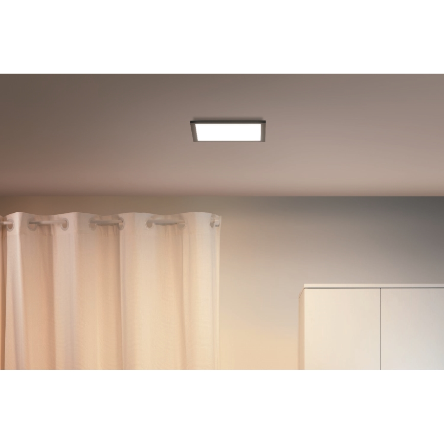 WiZ - Стельовий світлодіодний світильник з регулюванням яскравості SUPERSLIM LED/12W/230V 2700-6500K Wi-Fi чорний