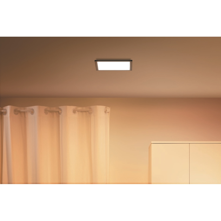 WiZ - Стельовий світлодіодний світильник з регулюванням яскравості SUPERSLIM LED/12W/230V 2700-6500K Wi-Fi чорний