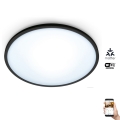 WiZ - Стельовий світлодіодний світильник з регулюванням яскравості SUPERSLIM LED/14W/230V 2700-6500K Wi-Fi чорний
