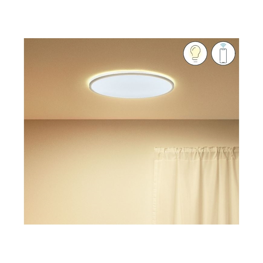 WiZ - Стельовий світлодіодний світильник з регулюванням яскравості SUPERSLIM LED/22W/230V 2700-6500K Wi-Fi білий