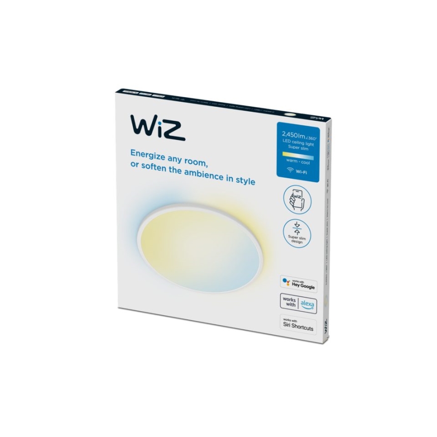 WiZ - Стельовий світлодіодний світильник з регулюванням яскравості SUPERSLIM LED/22W/230V 2700-6500K Wi-Fi білий