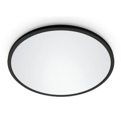 WiZ - Стельовий світлодіодний світильник з регулюванням яскравості SUPERSLIM LED/22W/230V 2700-6500K Wi-Fi чорний