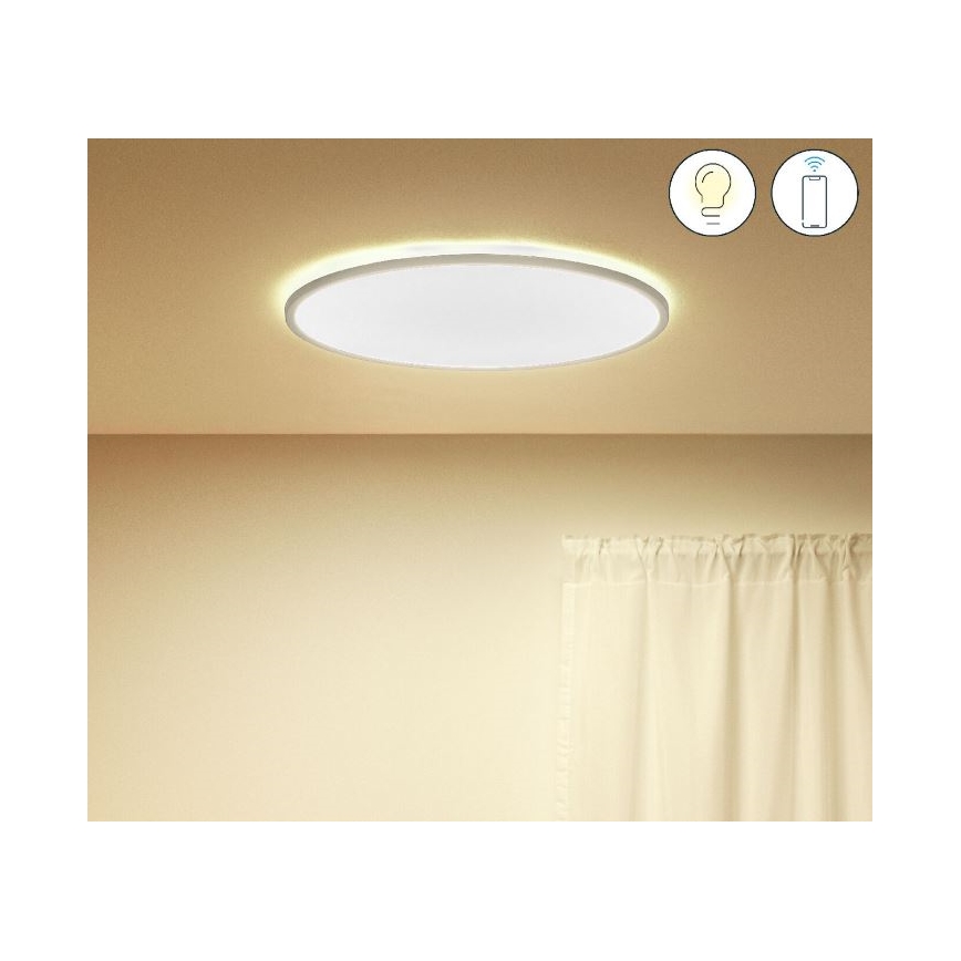 WiZ - Стельовий світлодіодний світильник з регулюванням яскравості SUPERSLIM LED/32W/230V 2700-6500K Wi-Fi білий