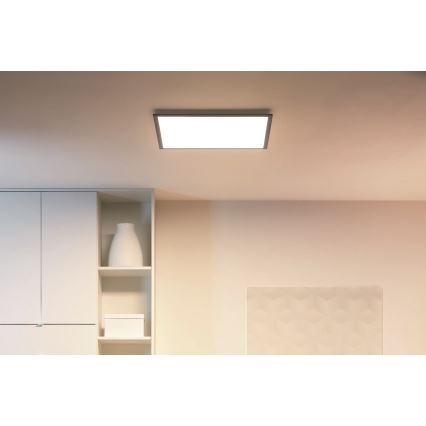 WiZ - Стельовий світлодіодний світильник з регулюванням яскравості SUPERSLIM LED/36W/230V 2700-6500K Wi-Fi чорний
