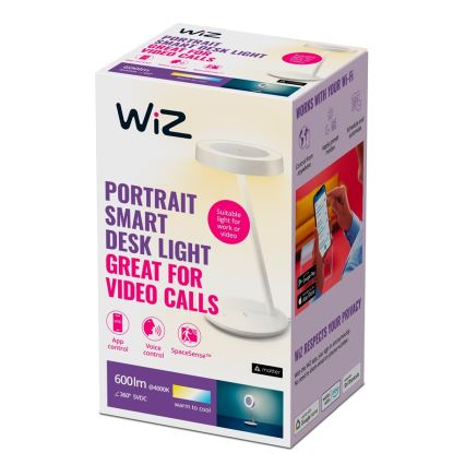 WiZ - Светодиодная настольная лампа с регулированием яркости PORTRAIT LED/10W/5V Wi-Fi 2700-6500K CRI 90