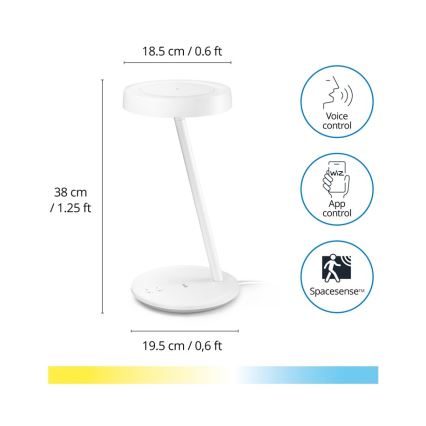 WiZ - Светодиодная настольная лампа с регулированием яркости PORTRAIT LED/10W/5V Wi-Fi 2700-6500K CRI 90