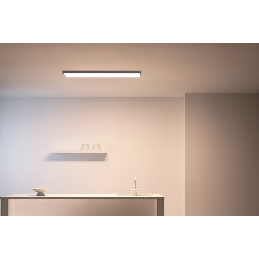 WiZ - Светодиодная панель с регулированием яркости SUPERSLIM LED/36W/230V 2700-6500K Wi-Fi черная