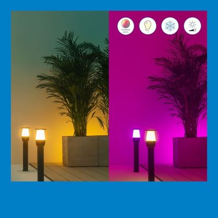 WiZ - Набор удлинителей Светодиодная уличная RGBW-лампа с регулированием яркости ELPAS LED/3,6W/12V 2700-5000K IP65 Wi-Fi