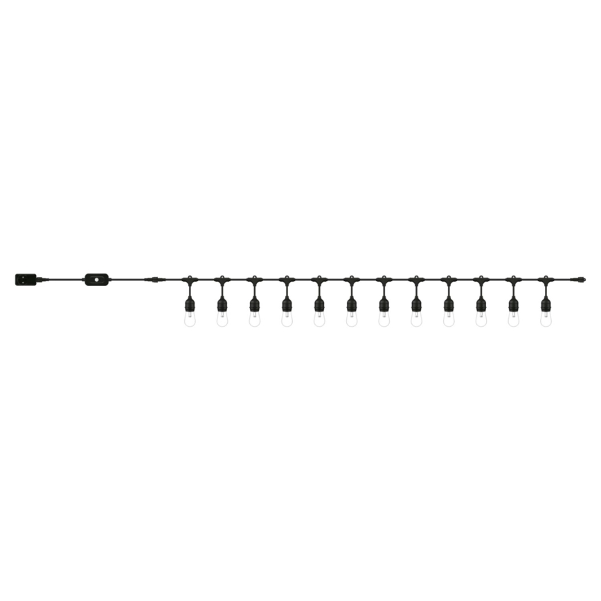 WiZ - Светодиодная уличная RGBW-гирлянда с регулированием яркости 12xLED 14,4м IP65 2700-5000K Wi-Fi