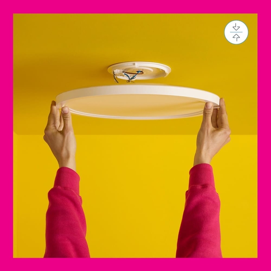 WiZ - Светодиодный потолочный RGB-светильник с регулированием яркости SUPERSLIM LED/22W/230V 2700-6500K Wi-Fi белый