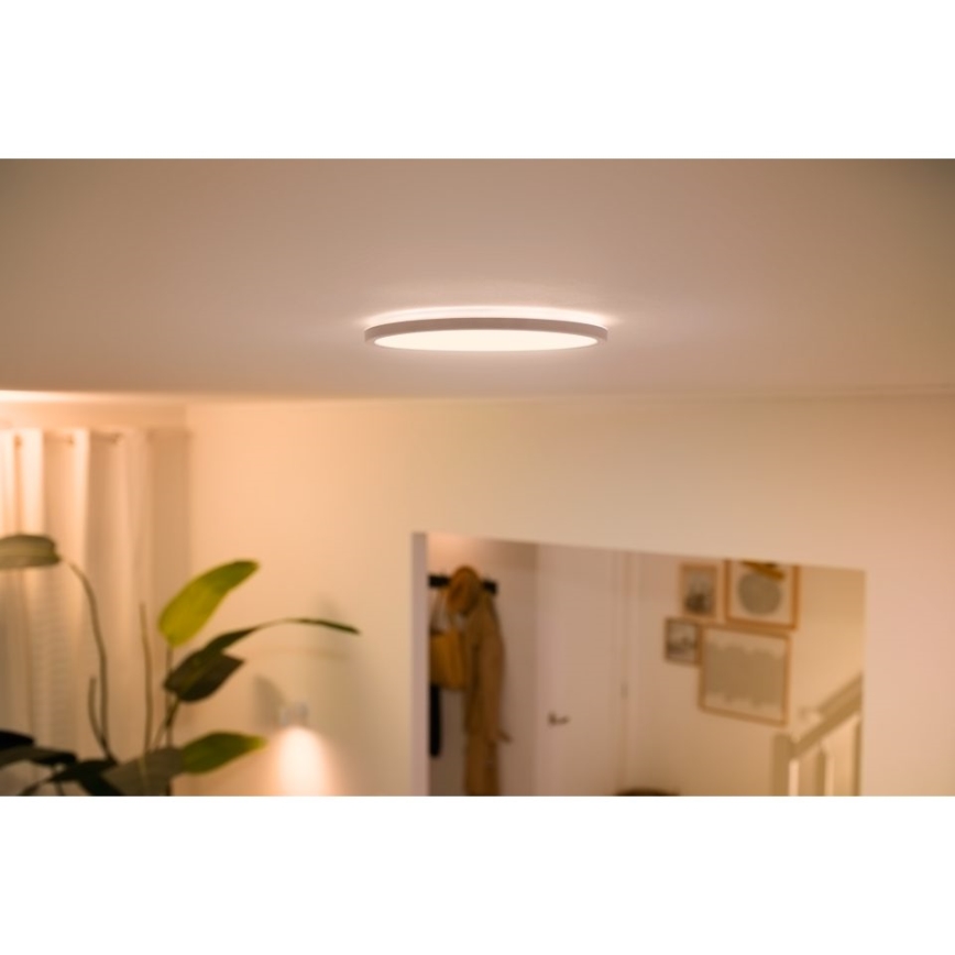 WiZ - Светодиодный потолочный светильник с регулированием яркости SUPERSLIM LED/14W/230V 2700-6500K Wi-Fi белый