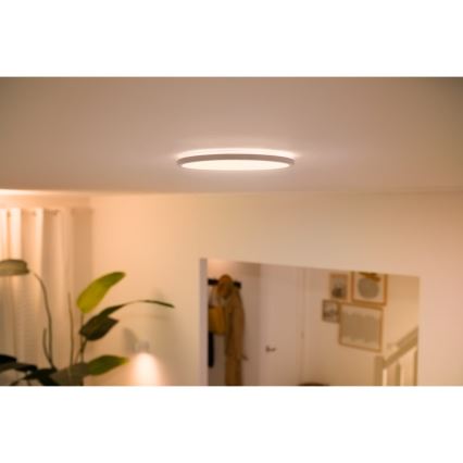 WiZ - Светодиодный потолочный светильник с регулированием яркости SUPERSLIM LED/16W/230V 2700-6500K Wi-Fi белый