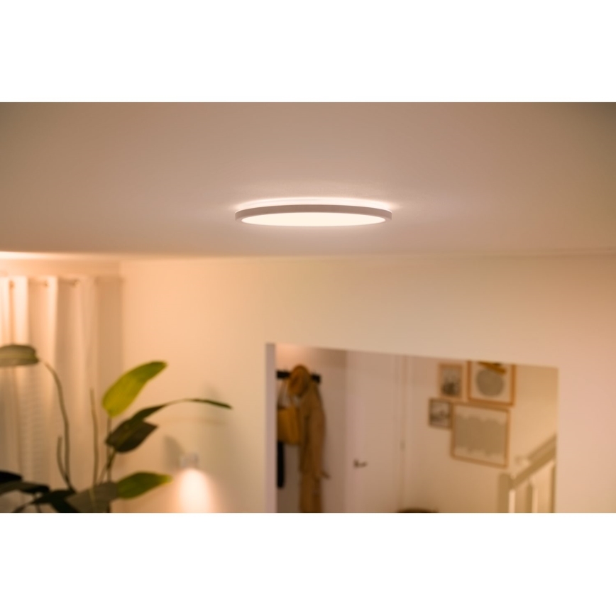 WiZ - Светодиодный потолочный светильник с регулированием яркости SUPERSLIM LED/16W/230V 2700-6500K Wi-Fi белый