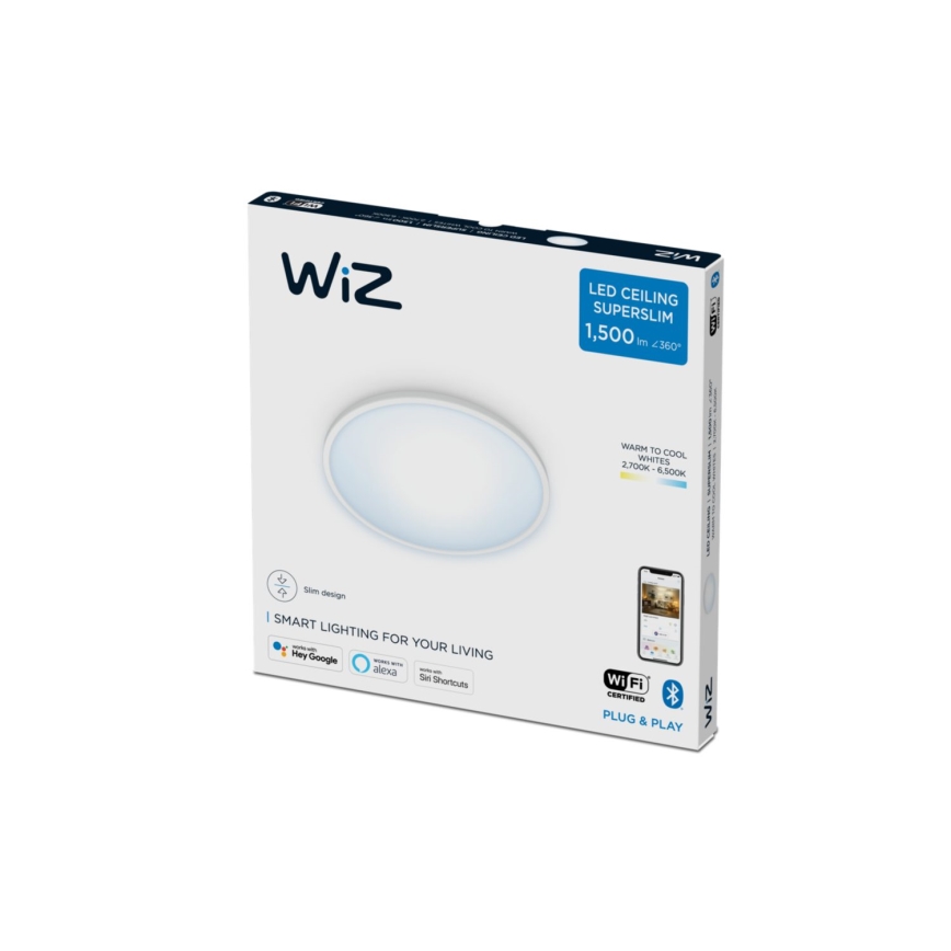 WiZ - Светодиодный потолочный светильник с регулированием яркости SUPERSLIM LED/16W/230V 2700-6500K Wi-Fi белый