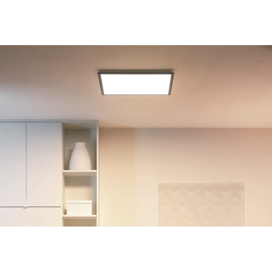 WiZ - Светодиодный потолочный светильник с регулированием яркости SUPERSLIM LED/36W/230V 2700-6500K Wi-Fi черный
