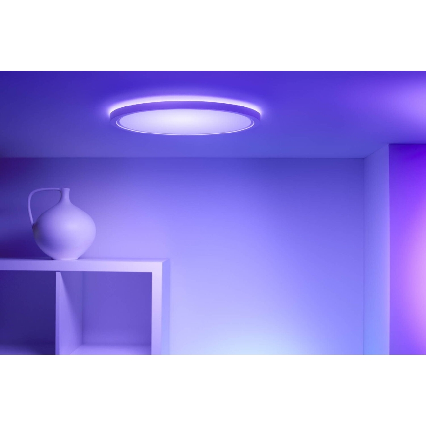 WiZ - Светодиодный потолочный RGB-светильник с регулированием яркости SUPERSLIM LED/32W/230V 2700-6500K Wi-Fi белый