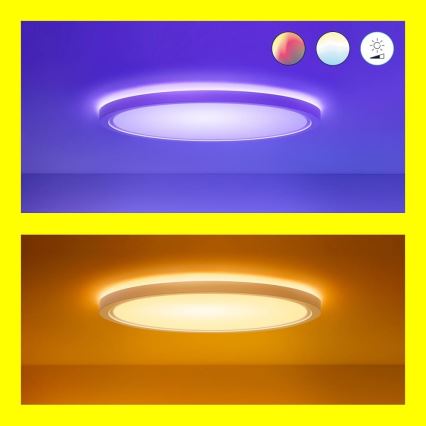 WiZ - Светодиодный потолочный RGB-светильник с регулированием яркости SUPERSLIM LED/32W/230V 2700-6500K Wi-Fi белый