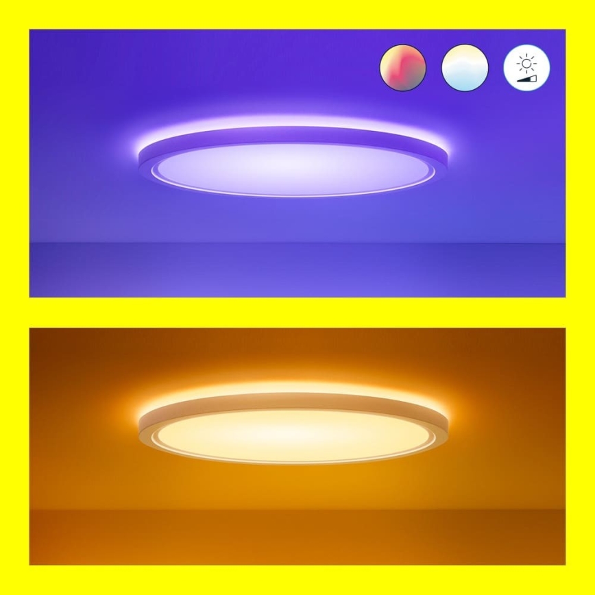 WiZ - Светодиодный потолочный RGB-светильник с регулированием яркости SUPERSLIM LED/32W/230V 2700-6500K Wi-Fi белый