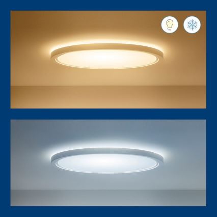 WiZ - Светодиодный потолочный RGB-светильник с регулированием яркости SUPERSLIM LED/32W/230V 2700-6500K Wi-Fi белый