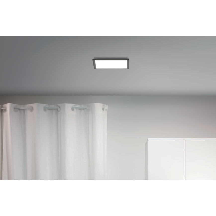 WiZ - Светодиодный потолочный светильник с регулированием яркости SUPERSLIM LED/12W/230V 2700-6500K Wi-Fi черный