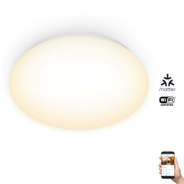 WiZ - Светодиодный потолочный светильник с регулированием яркости SUPERSLIM LED/17W/230V 2700K Wi-Fi