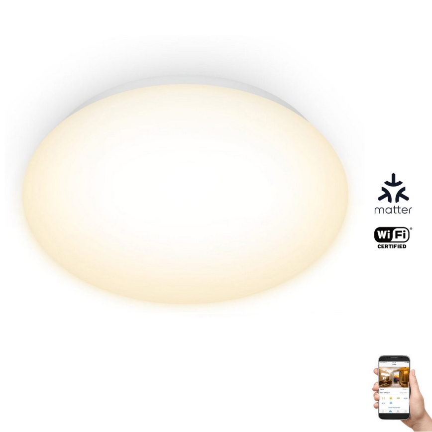 WiZ - Светодиодный потолочный светильник с регулированием яркости SUPERSLIM LED/17W/230V 2700K Wi-Fi