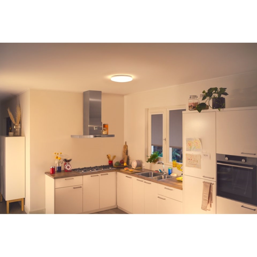 WiZ - Светодиодный потолочный светильник с регулированием яркости SUPERSLIM LED/17W/230V 2700K Wi-Fi