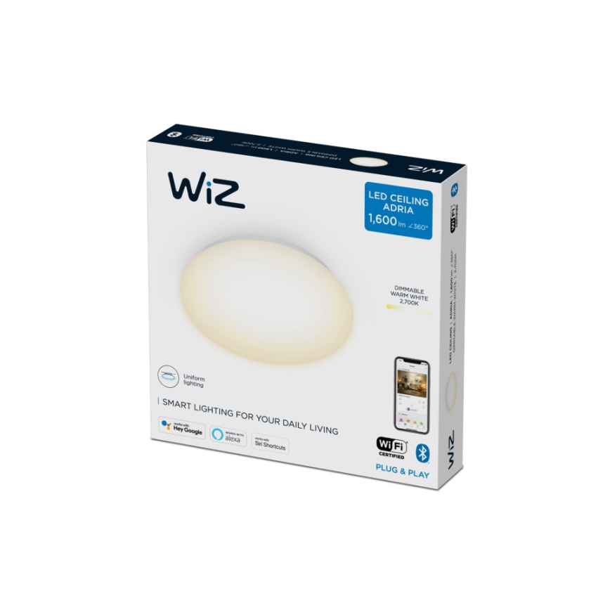 WiZ - Светодиодный потолочный светильник с регулированием яркости SUPERSLIM LED/17W/230V 2700K Wi-Fi