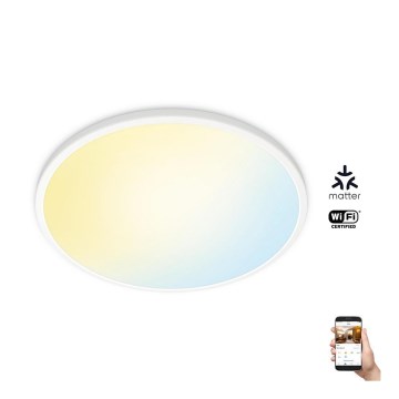 WiZ - Светодиодный потолочный светильник с регулированием яркости SUPERSLIM LED/32W/230V 2700-6500K Wi-Fi белый