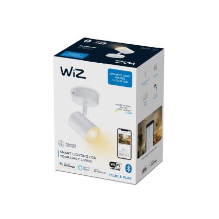 WiZ - Светодиодный точечный светильник с регулированием яркости IMAGEO 1xGU10/4,9W/230V 2700-6500K CRI 90 Wi-Fi белый