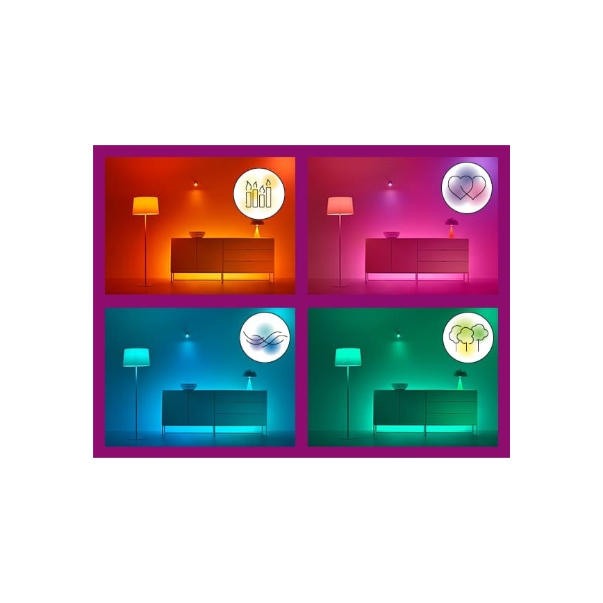 WiZ - Світлодіодна RGBW стрічка з регулюванням яскравості 3м LED/24W/230V 2700-5000K Wi-Fi