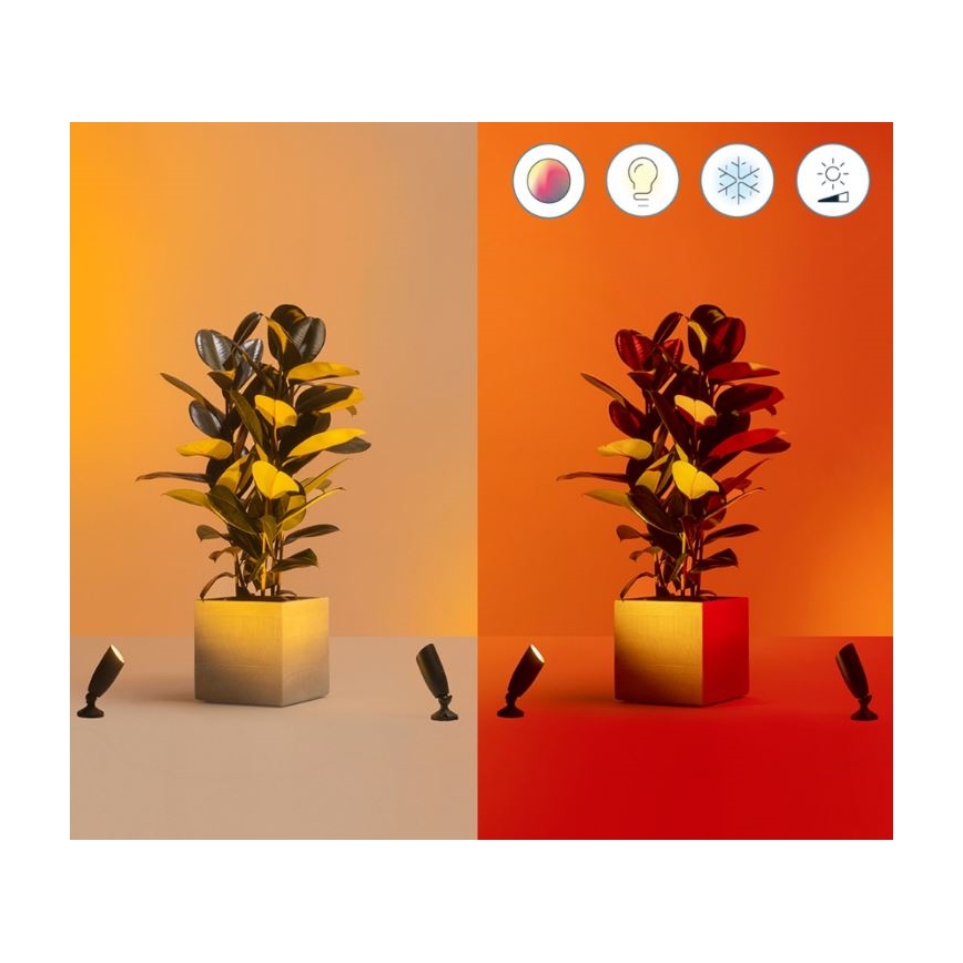 WiZ - Світлодіодний вуличний точковий RGBW-світильник з регулюванням яскравості SPOT LED/4W/12V 2700K-5000K IP65 Wi-Fi