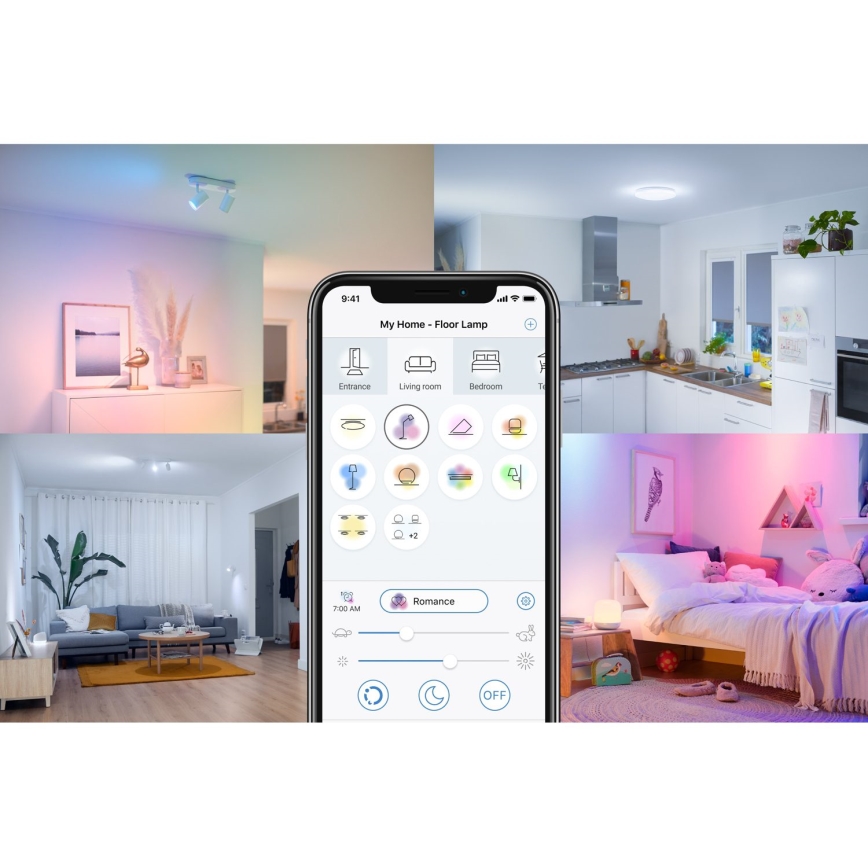 WiZ - Точковий LED RGBW світильник з регулюванням яскравості IMAGEO 2xGU10/4,9W/230V 2200-6500K Wi-Fi CRI 90 чорний
