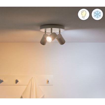 WiZ - Точковий LED RGBW світильник з регулюванням яскравості IMAGEO 3xGU10/4,9W/230V 2200-6500K Wi-Fi CRI 90 білий