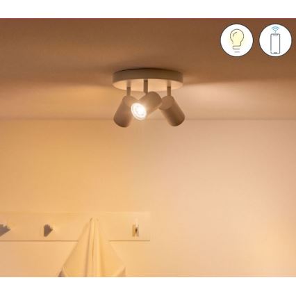 WiZ - Точковий LED RGBW світильник з регулюванням яскравості IMAGEO 3xGU10/4,9W/230V 2200-6500K Wi-Fi CRI 90 білий