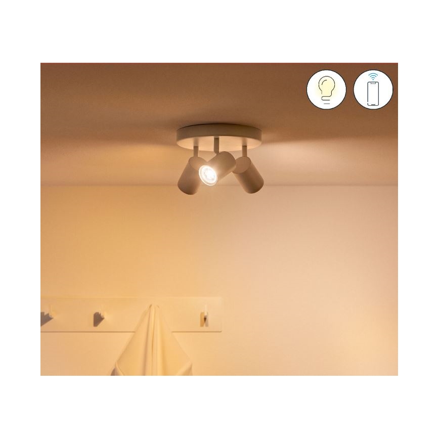 WiZ - Точковий LED RGBW світильник з регулюванням яскравості IMAGEO 3xGU10/4,9W/230V 2200-6500K Wi-Fi CRI 90 білий
