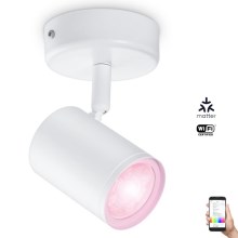 WiZ - Точковий LED RGBW світильник з регулюванням яскравості IMAGEO 1xGU10/4,9W/230V CRI 90 Wi-Fi білий